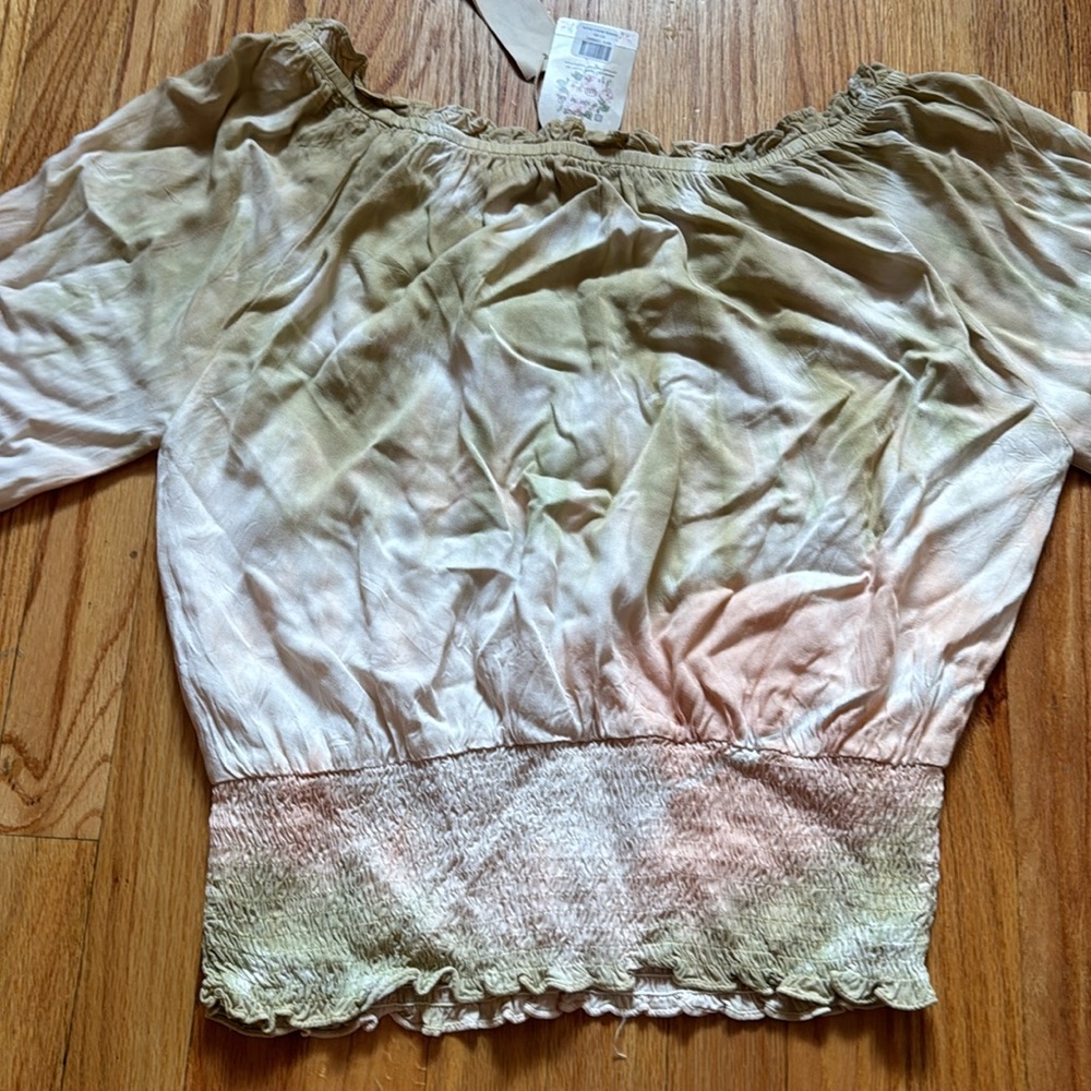 Mystree Tie Dye Off the Shoulder Top - Picture 6 of 6